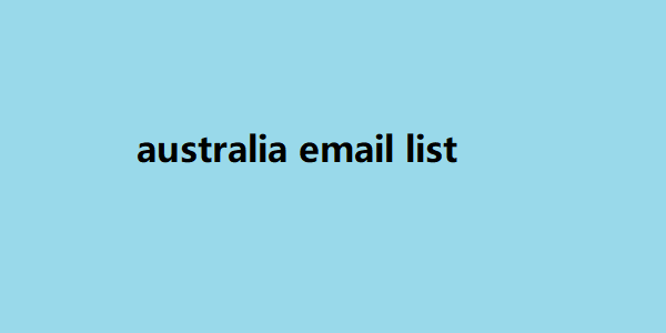 australia email list