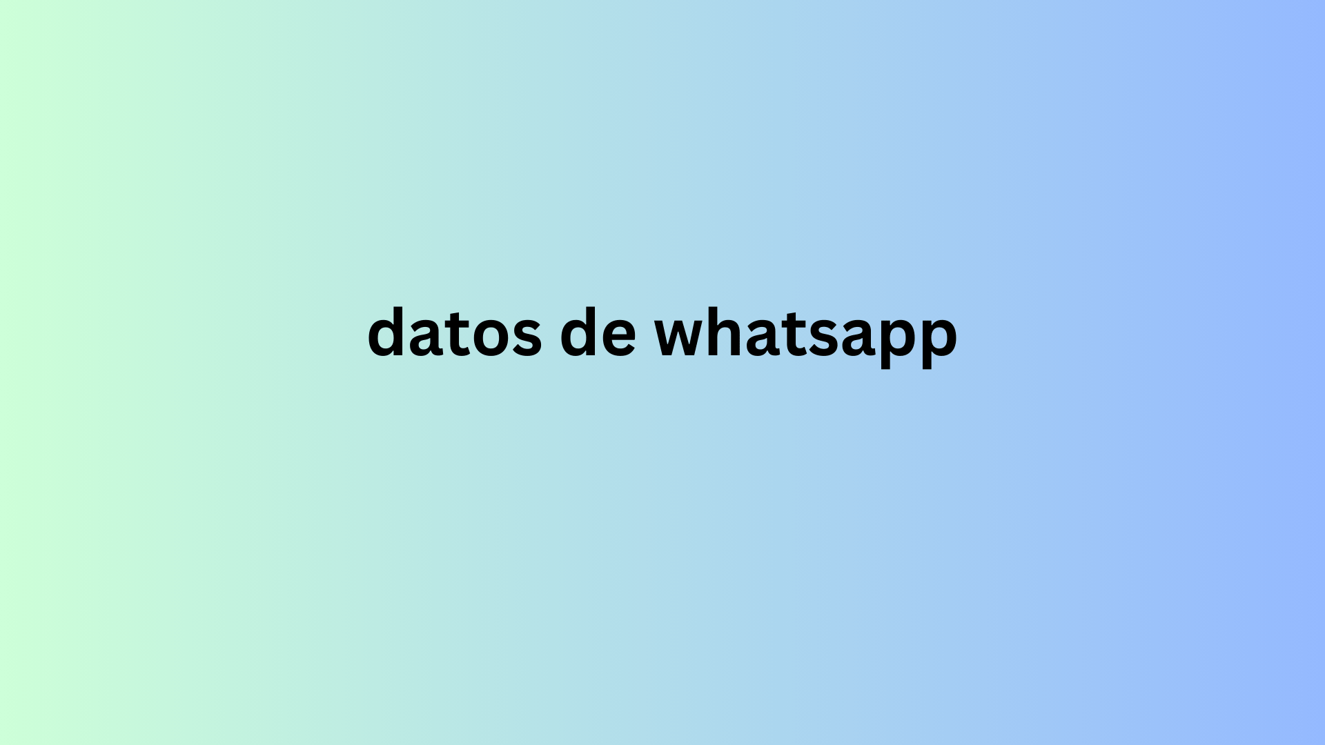 datos de whatsapp